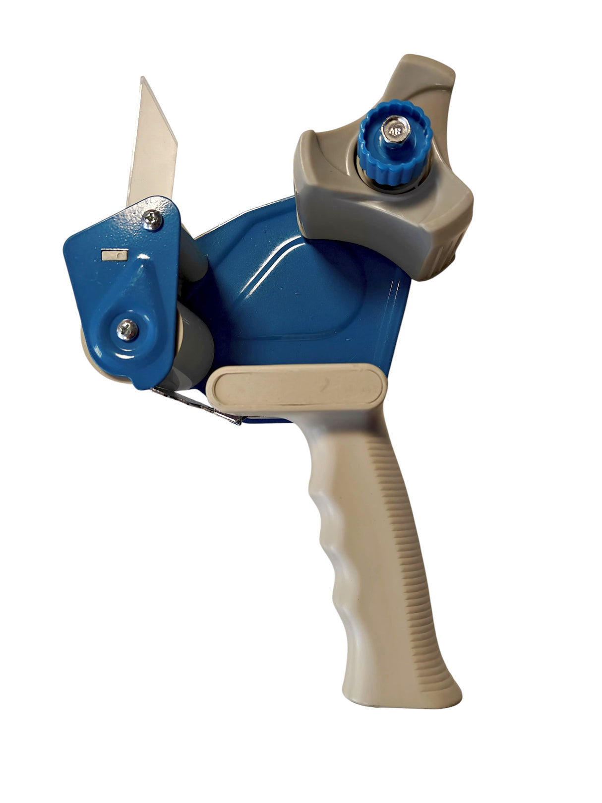 Box Sealing Tape Dispenser Gun, Blue, Manual Handheld Packing Tool, Heavy Duty