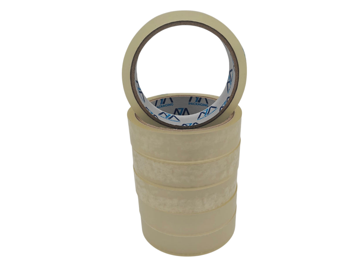 Clear Tape 24mm tape 6/12 Pack Adhesive Cellotape 24mm Wide, 45 Micron for Packing, Gift Wrapping & Office Use