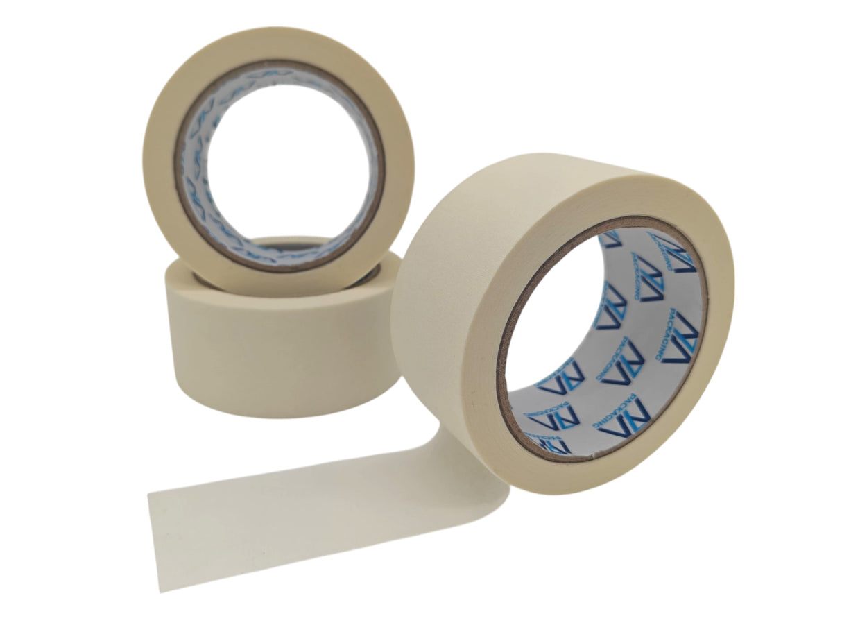 Masking Tape for Decorators and Painters, 24mm/48mm x 30m, 140 Microns, 3 or 6 Pack, White, For Painters Decorators, Home Office Hobbies