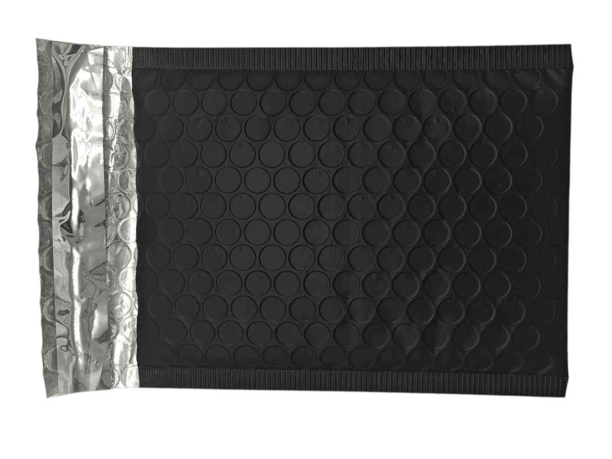Mailing Envelopes 100 Pack Matt Black Bubble Wrap Lined Padded Mailer Self Seal Foil Bulk