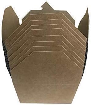 Food Takeaway Box Disposable Kraft Boxes 50-300 Packs Meal Bulk Restaurant Takeaway