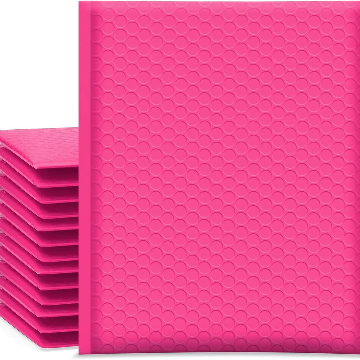 50 Hot Pink 4x8 Bubble Mailers, Colored Mailers, Shipping Envelopes, Padded Envelopes,poly