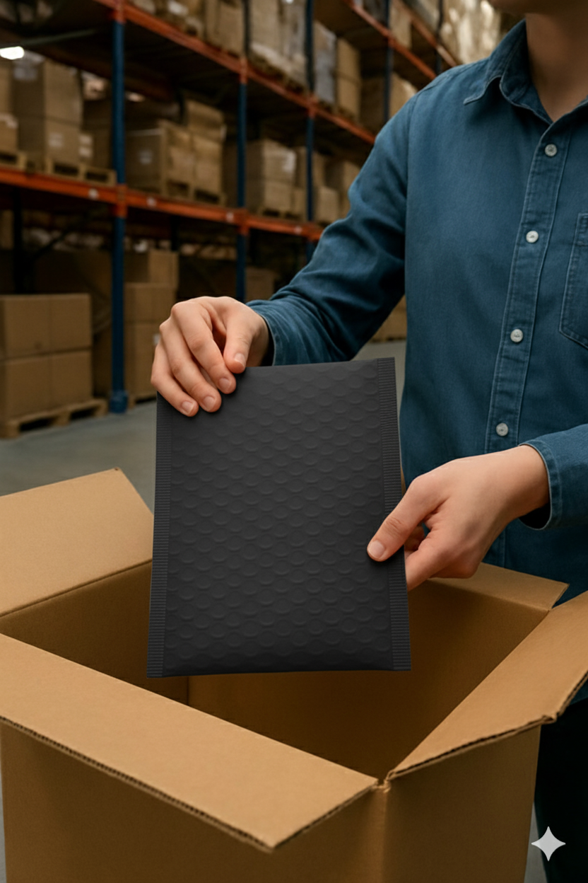 Mailing Envelopes 100 Pack Matt Black Bubble Wrap Lined Padded Mailer Self Seal Foil Bulk