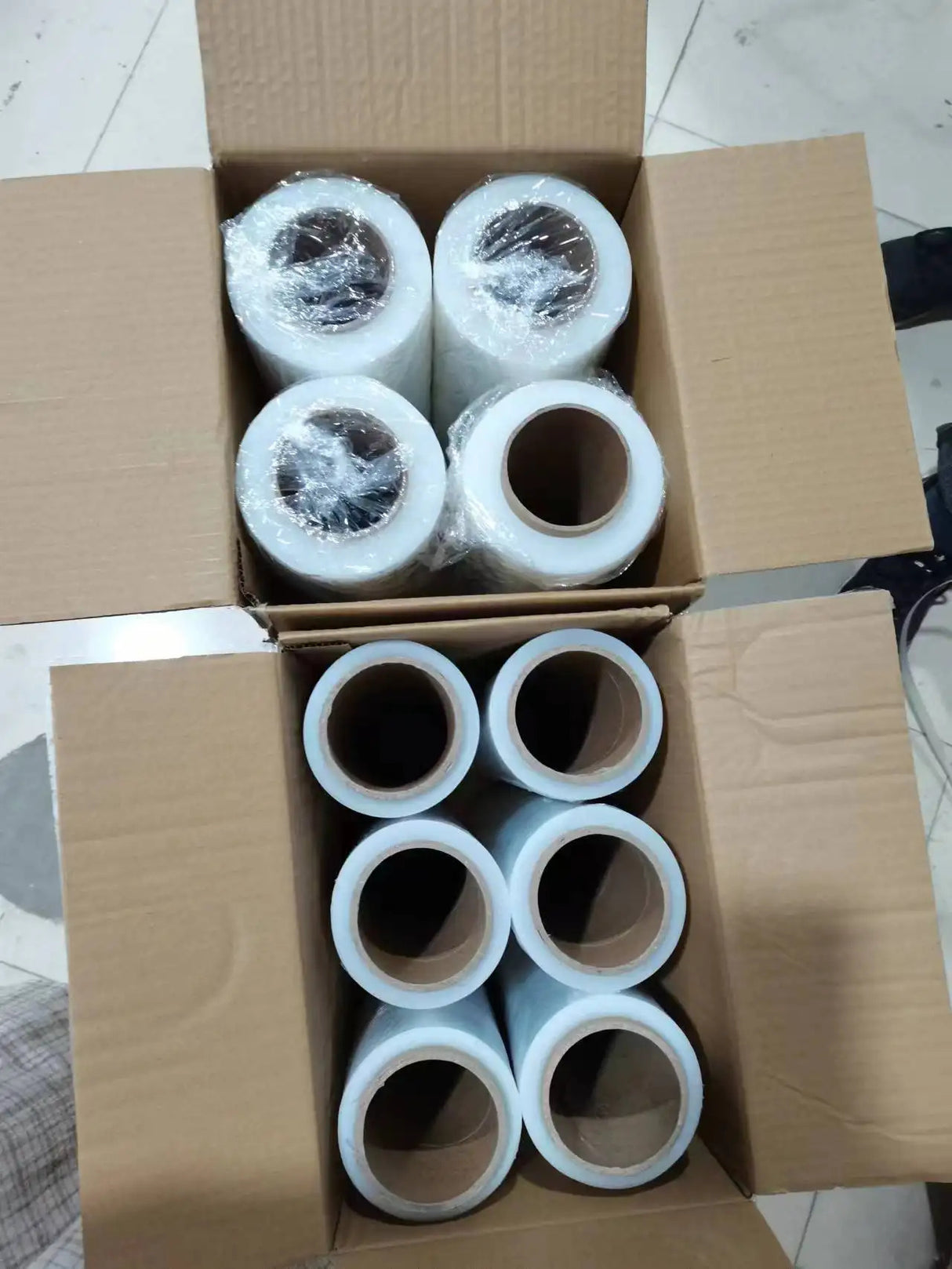 Pallet Wrap, Clear or Black,400mm x 250m, 20 Microns, Extended Core Option