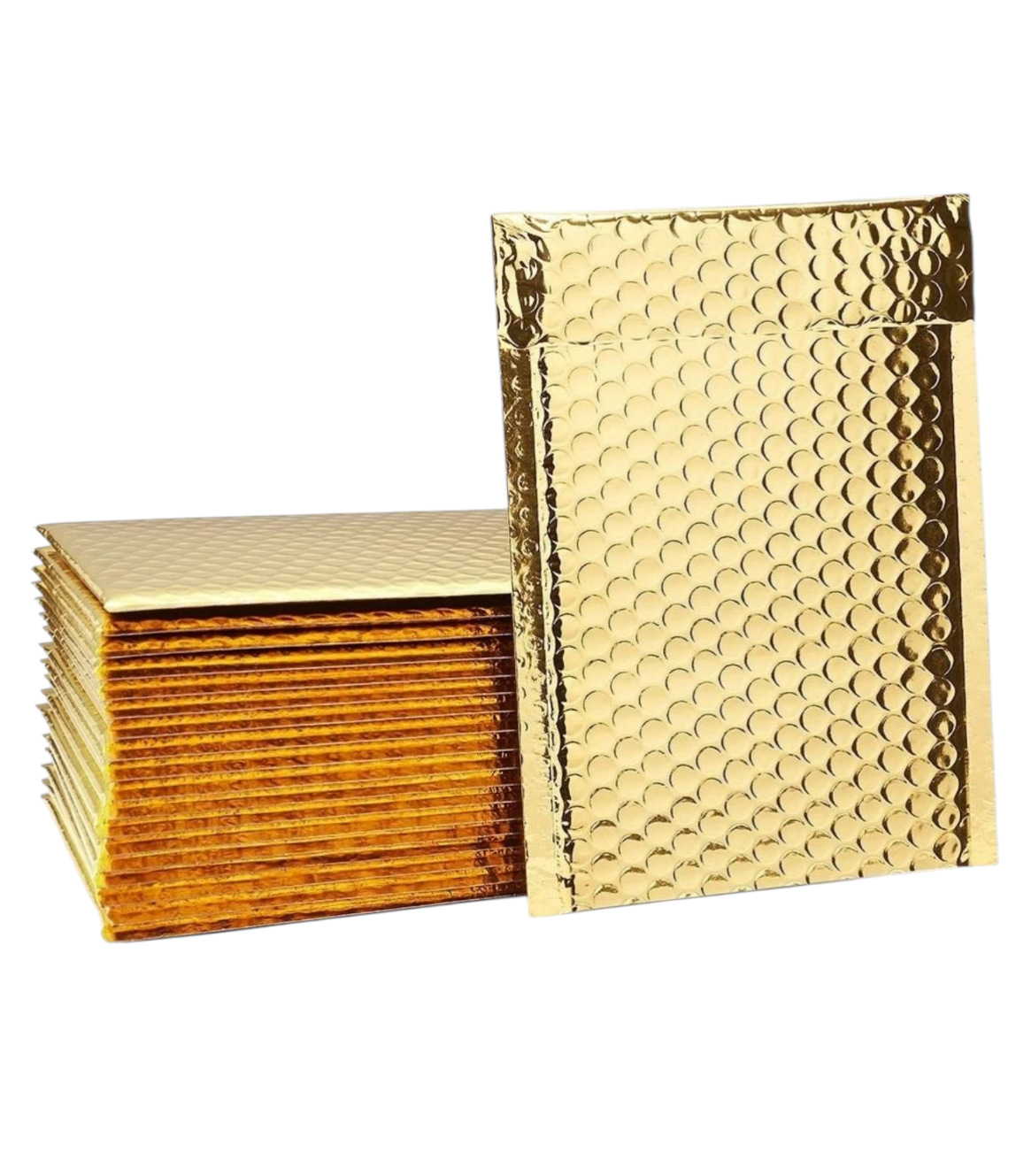 Mailing Envelopes 100 Pack Gold Metallic Bubble Wrap Lined Padded Mailer Self Seal Foil Bulk