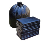 Black Compactor Sacks High-Strength 80 Litres Heavey Duty Refuge Bin Liner Bags 55.5cm x 80cm x 114.5cm