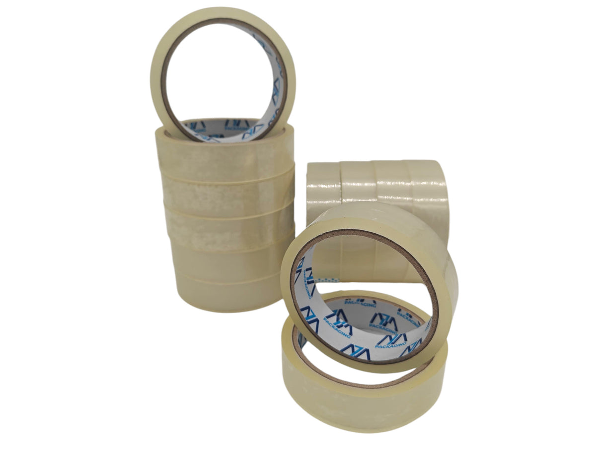 Clear Tape 24mm tape 6/12 Pack Adhesive Cellotape 24mm Wide, 45 Micron for Packing, Gift Wrapping & Office Use