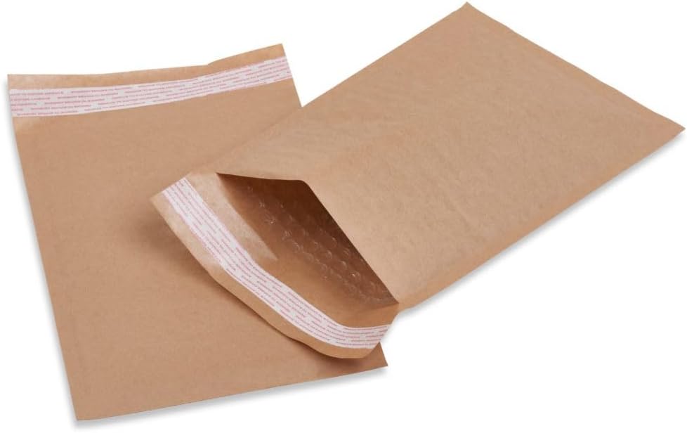 Mailing Pouch Paper Mailer Envelopes Bubble Pouches 100 Pack White or Brown