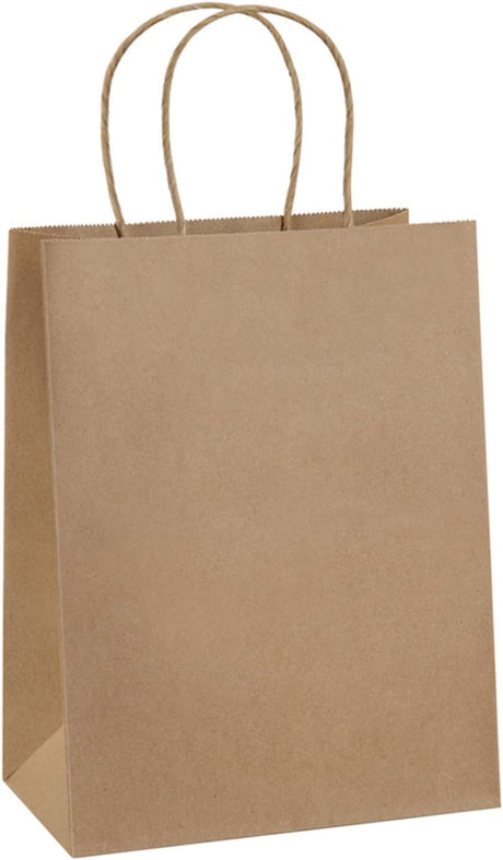 M7 Packaging Brown Paper Bags Kraft Large 250 per Box Twisted Handle 28x30cm