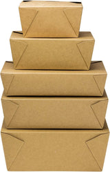 Food Takeaway Box Disposable Kraft Boxes 40-300 Packs Meal Bulk Restaurant Takeaway