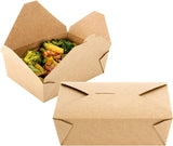 Food Takeaway Box Disposable Kraft Boxes 40-300 Packs Meal Bulk Restaurant Takeaway