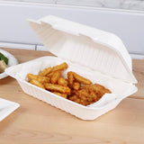 Clamshell Takeaway Boxes - 50-Pack 900ml Takeaway Containers with Lids