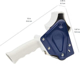Box Sealing Tape Dispenser Gun, Blue, Manual Handheld Packing Tool, Heavy Duty