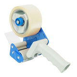 Box Sealing Tape Dispenser Gun, Blue, Manual Handheld Packing Tool, Heavy Duty