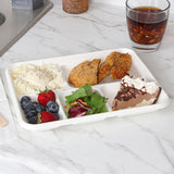 5 Compartment Food Trays 50-Pack Disposable Sugarcane Plates