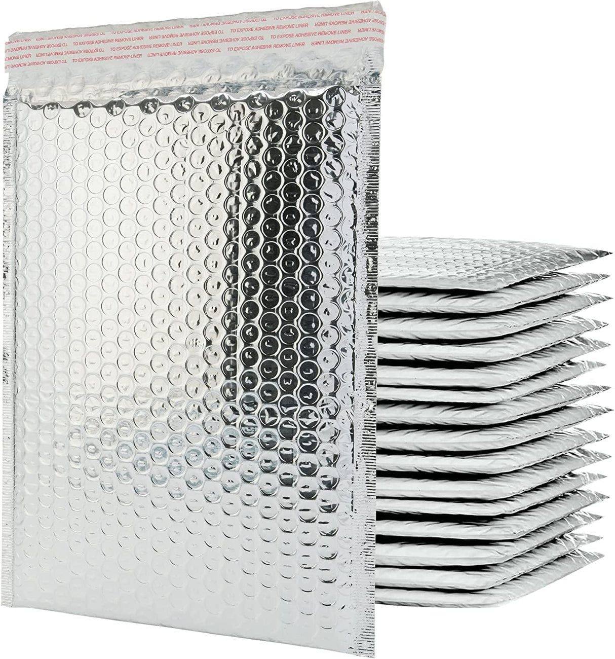 Mailing Envelopes 100 Pack Silver Metallic Bubble Wrap Lined Padded Mailer Self Seal Foil Bulk