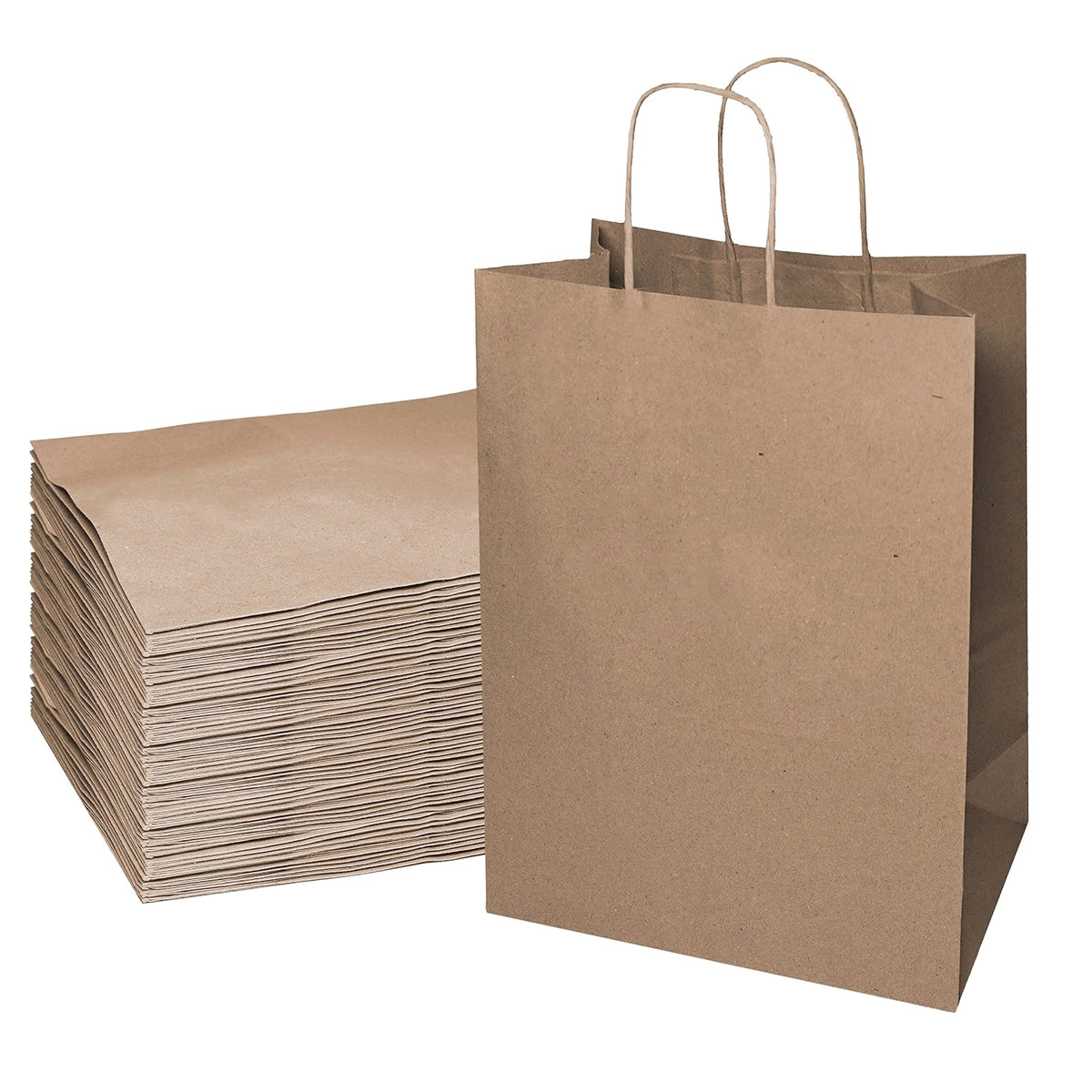 M7 Packaging Brown Paper Bags Kraft Large 250 per Box Twisted Handle 2