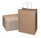 M7 Packaging Brown Paper Bags Kraft Large 250 per Box Twisted Handle 28x30cm