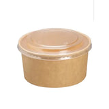 Disposable Takeaway Containers with  Clear Lid, Food Containers Kraft, Brown Container with Lids for Hot Cold Food Dessert Snacks