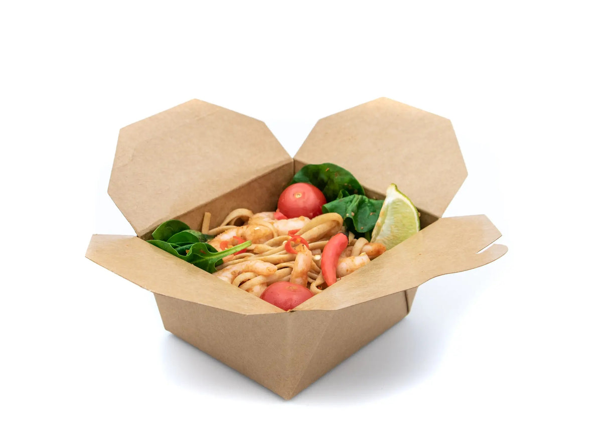 Food Takeaway Box Disposable Kraft Boxes 40-300 Packs Meal Bulk Restaurant Takeaway